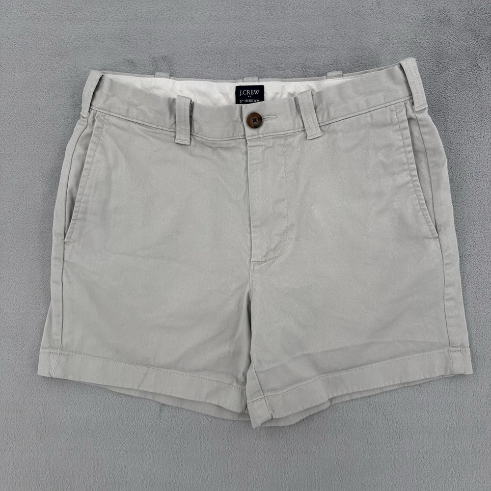 J Crew Chino Shorts Womens  Size 29 Classic  5" Inseam Beige Casual Summer